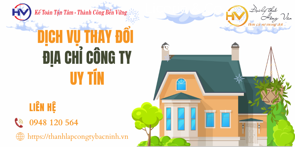 HỒ SƠ, THỦ TỤC THAY ĐỔI ĐỊA CHỈ CÔNG TY BẮC NINH