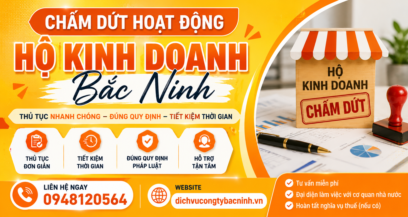 DỊCH VỤ CHẤM DỨT HỘ KINH DOANH BẮC NINH GIÁ RẺ